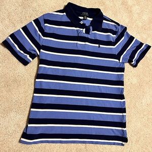 Polo Ralph Lauren boys blue striped polo shirt size XL